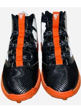 👟🏈 ADIDAS Freak Carbon Mid Football Cleats l Black Orange Turf Shoes l Men’s 15